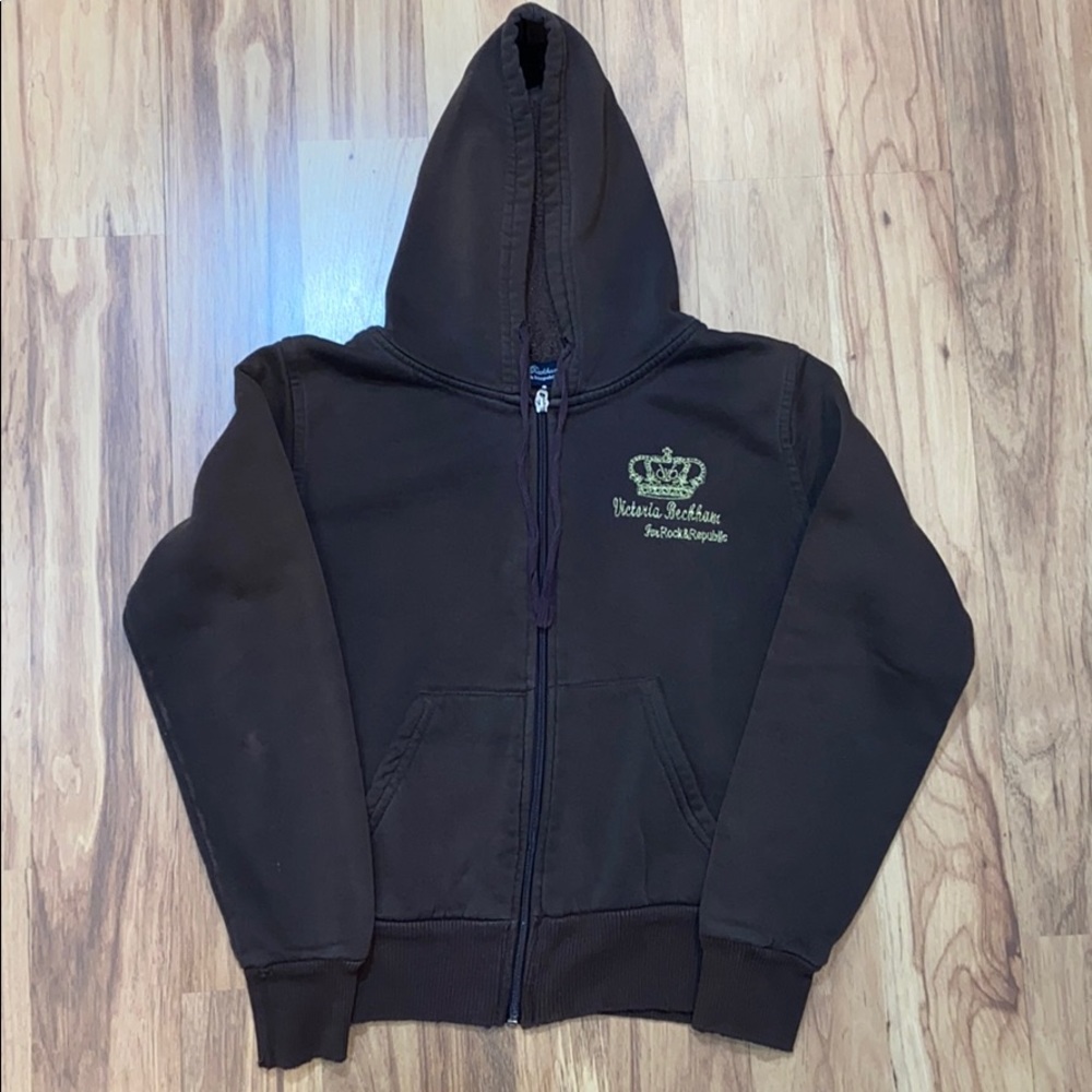 🔥🔥🔥Victoria Beckham Rock & Republic Zip Hoodie